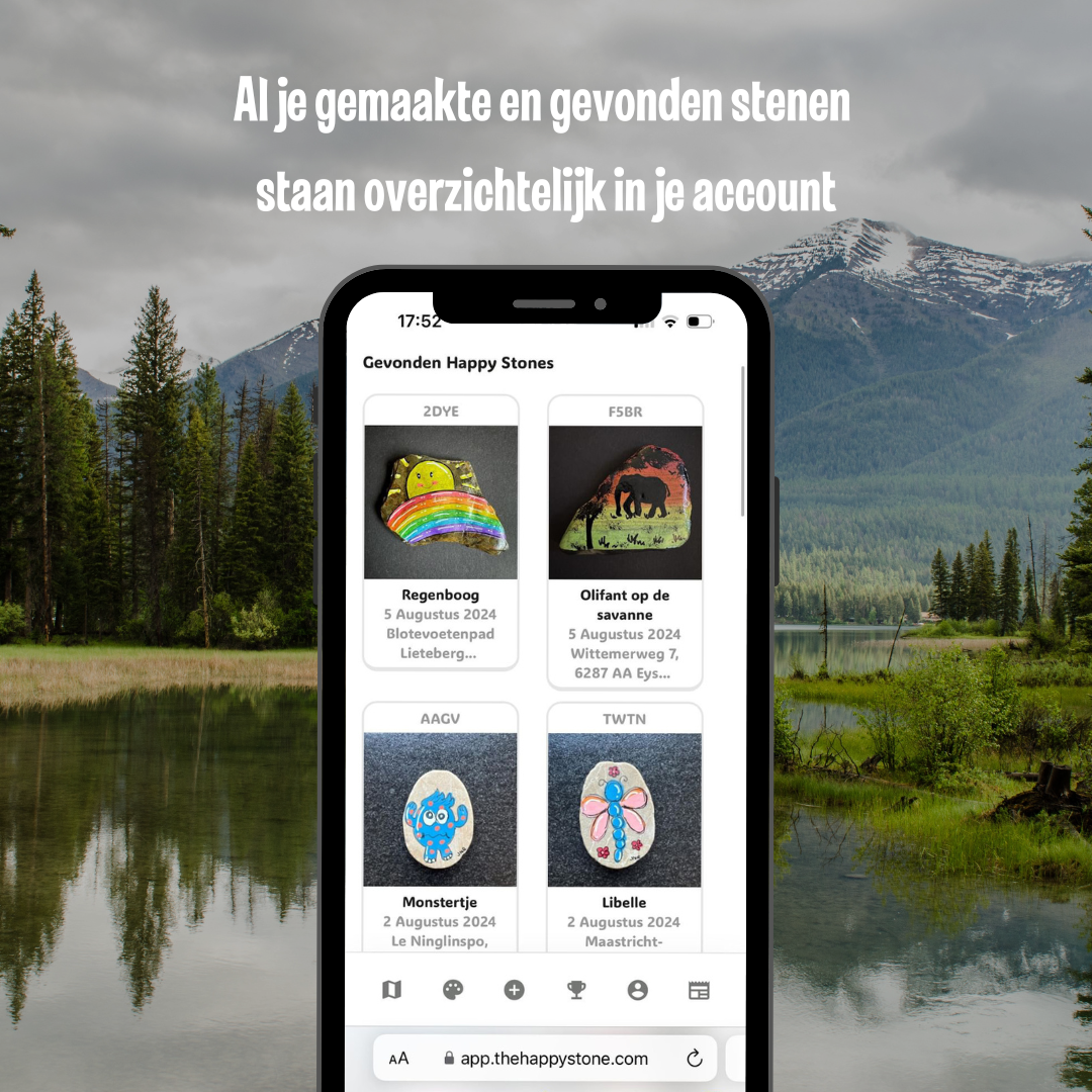 Starterspakket Happy Stones + App om ze te volgen | Alles-in-1 | Stenen schilderen
