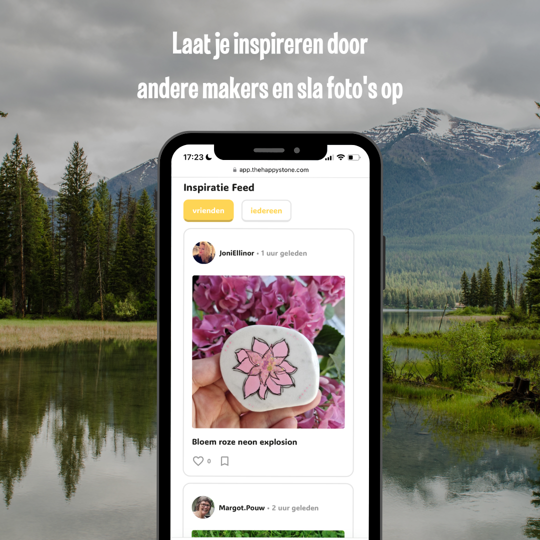 Starterspakket Happy Stones + App om ze te volgen | Alles-in-1 | Stenen schilderen