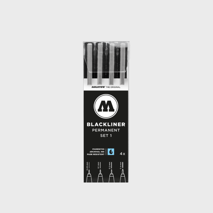 Molotow Blackliner 4x Fineliner-Set