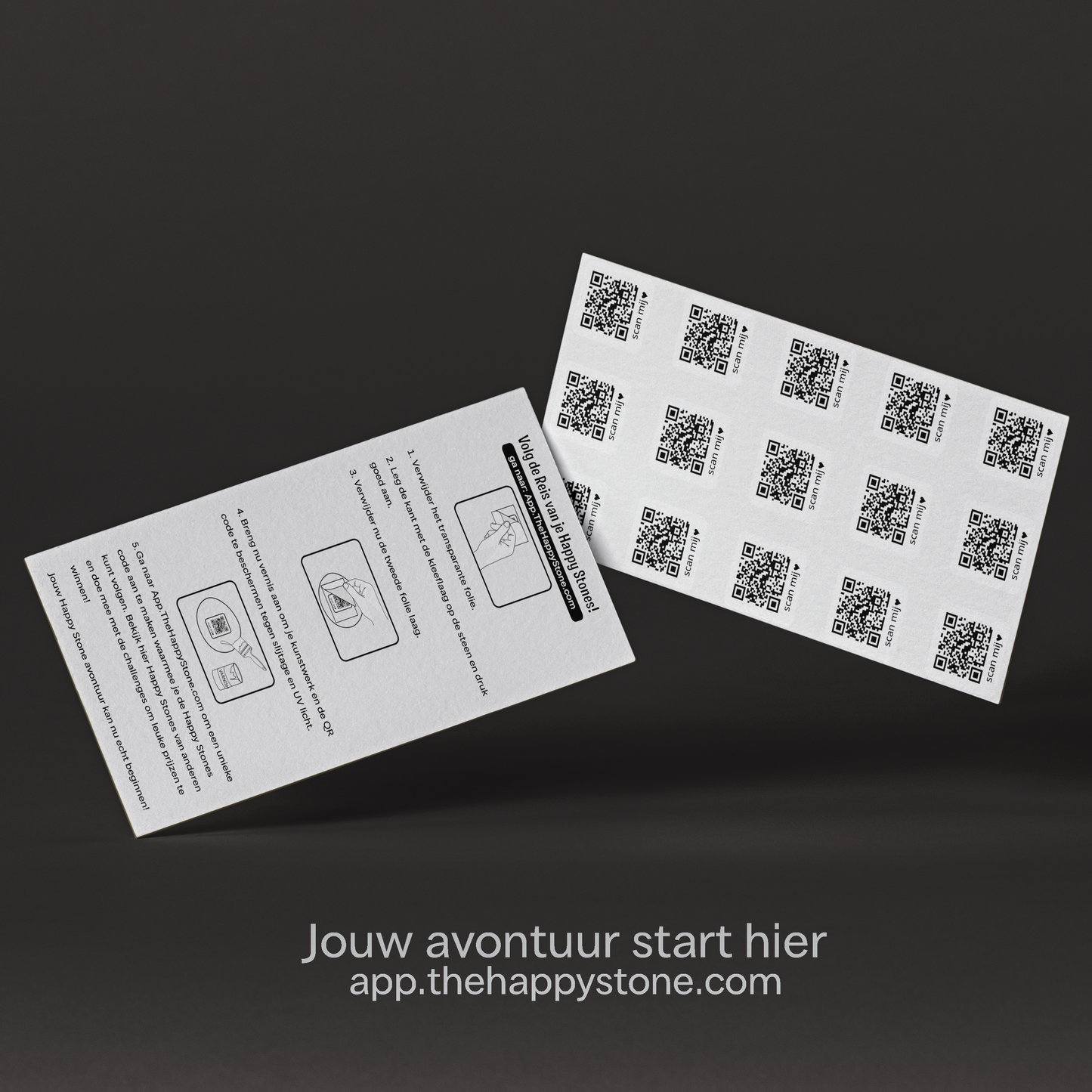 Starterspakket Happy Stones + App om ze te volgen | Alles-in-1 | Stenen schilderen