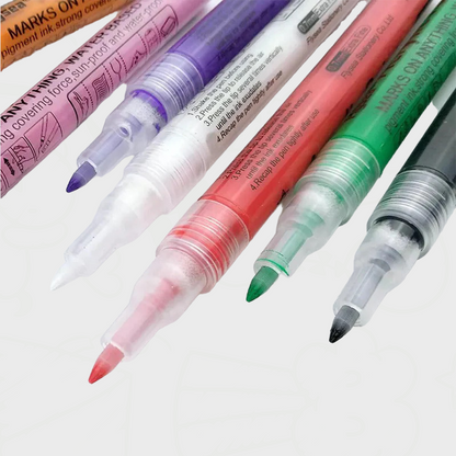 Flysea - Acrylic Markers Set 0.7mm - 15 cheerful colours